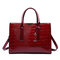 Women Crocodile Pattern Tote Handbag Large Capacity Solid Crossbody Bag - Red