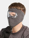 Men & Women Fleece Windproof Warm Eye Face Ear Protection HD Goggles Mask For Outdoor Riding - Gray
