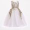 Flower Girls Dresses Kids Wedding Tulle Dress For 3Y-13Y - Gold