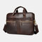 Men Genuine Leather Multi-pocket 14 Inch Laptop Bag Briefcase Business Handbag Crossbody Bag - #05