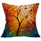 1Pcs Vintage Tree Scenery Pattern Cushion Cover Home Decorative Pillow Cushion Without Filling - #06