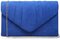 Joseko Ladies Elegant Folding View Design Party Clutch Convertible Strap Envelope Bag - Blue