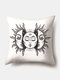 1 PC Sun Moon Mandala Padrão Fronha Lance Capa de Fronha Decoração para Casa Planetas Capa de Almofada - #13