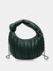 Women Faux Leather Brief Chain Multi-Carry Sewing Thread Handbag Dinner Bag - Green