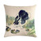 Fodere per cuscini per cuscini in cotone e lino con stampa cinese ad acquerello - #1