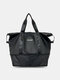 Unisexual Dacron Casual Large Capacity Travel Bag Waterproof Multi-functional Gym Bag - Black