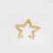 Punk Hollow Star Womens Earrings No Piercing Ear Clip for Women Girl Party Costume Jewelry - Gold