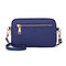Women Nylon Solid Multi-pockets Crossbody Bag Clutch Bag - Blue