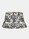 Unisex Polyester Cotton Overlay White Tiger Pattern Fashion Sunscreen Bucket Hat - #01