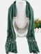 20 Colors Bohemian Women Scarf Necklace Shawl Autumn Winter Tassel Pendant Necklace - #13