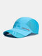 Unisex Quick-dry Solid Color Travel Sunshade Breathable Baseball Hat - Blue