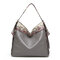 Women  Serpentine PU Leather Hobos Bag Crossbody Bag Handbag - Gray