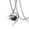 Stainless Steel Empty Bottle Love Heart Charm Necklace Perfume Bottle Necklace for Women Gift - Silver