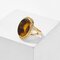Anéis de placa de renderização marrom retrô Acessórios de anéis de ouro para mulheres - Ouro