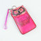 Genuine Leather Cartoon Owl 5.5inch Phone Bag Clutch Coins Bags Purse  - Rose