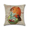 Cartoon Witches Pumpkin Pattern Linen Cushion Cover Home Sofa Halloween Art Decor   - #3