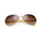 Men Women Bamboo Legs Retro Sunglasses Outdoor Spring Hinge Big Frame Goggle Eyeglasses - Brown