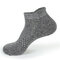 Men Breathable Stretchy Short Ankle Sock Casual Sport Non-slip Sweat Durable Hosiery - Grey