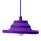 Colorful Folding Lampshade Silicone Ceiling Lamp Holder Pendant DIY Design Changeable Lampshade - Purple