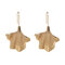 Trendy Ear Drop Earrings Silver Gold Apricot Leaves Plants Ear hook Earrings Jewelry for Women - Gold