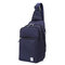 Women Nylon Solid Chest Bag Casual Sport Crossbody Bag - Blue