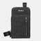 Men Multi-Layers 6.5 Inch Phone Bag Card Case Crossbody Bag - Black