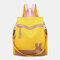Women Multi-Carry Waterproof Anti Theft Cartoon Shoulder Bag Backpack - Yellow
