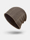 Men Wool Plus Thick Winter Keep Warm Windproof Knitted Hat - Khaki