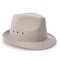 Mens Vintage Crimping Polyester Short Brim Jazz Cap Bucket Hat Beach Cap Travel Breathable Sun Cap - Camel