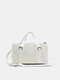 Men PVC Transparent Large Capacity Waterproof Handbag Travel Bag Crossbody Bag Shoulder Bag - White