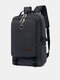 Men Canvas Vintage Large Capacity Laptop Bag Casual Outdoor Durable Backpack - Gray
