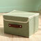 Cotton Linen Books Sundries Thickening Storage Box Collapsible Clothing Organizer - Green