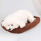 Multifunctional Anti-scratch Short Plush Pet Cushion Mat Dog Cat Seat Cover Pad Mat - Coffee