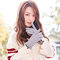 Women Winter Touch Screen Gloves Outdoor Windproof Plus Velvet Warm Cute Gloves - Gray