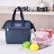 Large Capacity  Portable Thermal Insulation Lunch Bag Portable Thick Aluminum  Lunch Box Bag - Navy Blue