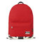 Women Candy Color College Style Canvas Backpack - Red