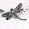 Luxury Dragonfly Rhinestones Crystal Brooch Pin Sweater Suit Badge Gift For Women Men  - Grey