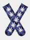 Unisex Cotton Tie-dye Maple Leaf Pattern Non-slip Breathable Socks - #10