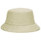 Women Summer Cotton Solid Pattern Bucket Hat Casual Sunshade Breathable Beach Hat - Beige