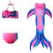 3Pcs Girls Mermaid Swimsuit Bikini Set For 4Y-13Y - 5