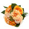Bride Silk Rose Dahlia Bouquet Artificial Flower Wedding Party Supply Home Decoration - Orange