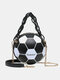 Women Basketball Football Chains Handbag Crossbody Bag Shoulder Bag - Black 1