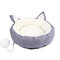 Cute Puppy Sleeping Pad Mat Detachable Washable Pet Dog Cat Soft Round Bed For All Seasons  - Grey+White