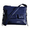Men Casual Handbag Multifunction Backpack Solid Crossbody Bag - Blue