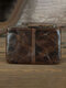 Men Vintage Genuine Leather Crazy Horse Leather Coin Mini Short Key Wallet - 5