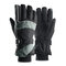 Men Winter Cycling Gloves Velvet Thick Windproof Waterproof Warm Full-finger Outdoor Ski Gloves - Grey