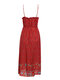 Bohemian Sexy Spaghetti Straps Floral Printed Dress - Red