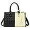 Women Casual Ling Soft Leather Handbag - Black & White