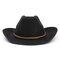 Men Women Retro Straw Knited Sunscreen Jazz Cap Outdoor Casual Travel Breathable Hat - Black