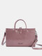 JOSEKO Women's PU Leather Vintage Multifunctional Handbag Shoulder Messenger Bag High Quality Small Square Bag - Pink